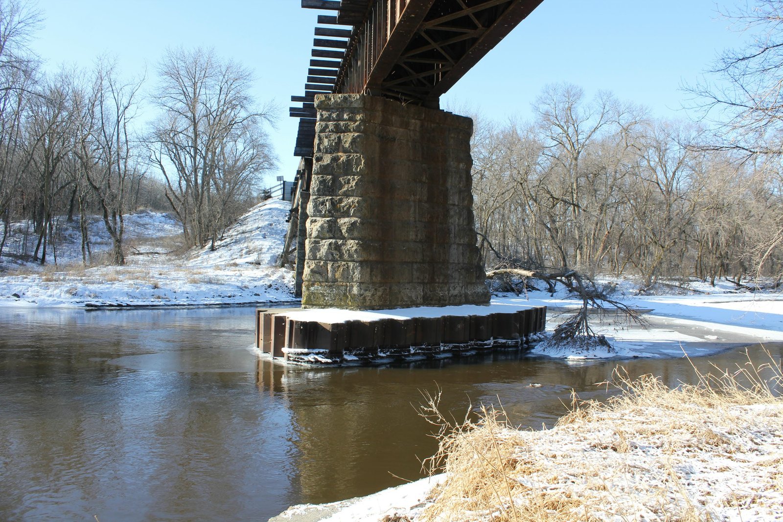 Under bridge